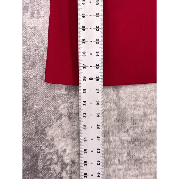 MM LaFleur The Emily Dress 4 Womens Red Tailored Fit 3/4 Sleeve Square Neck - Picture 7 of 10